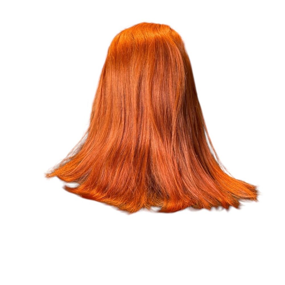 Mookuu - Orange Bob Wig 13x4 350 Color Straight Short - Lace Front - 12" length